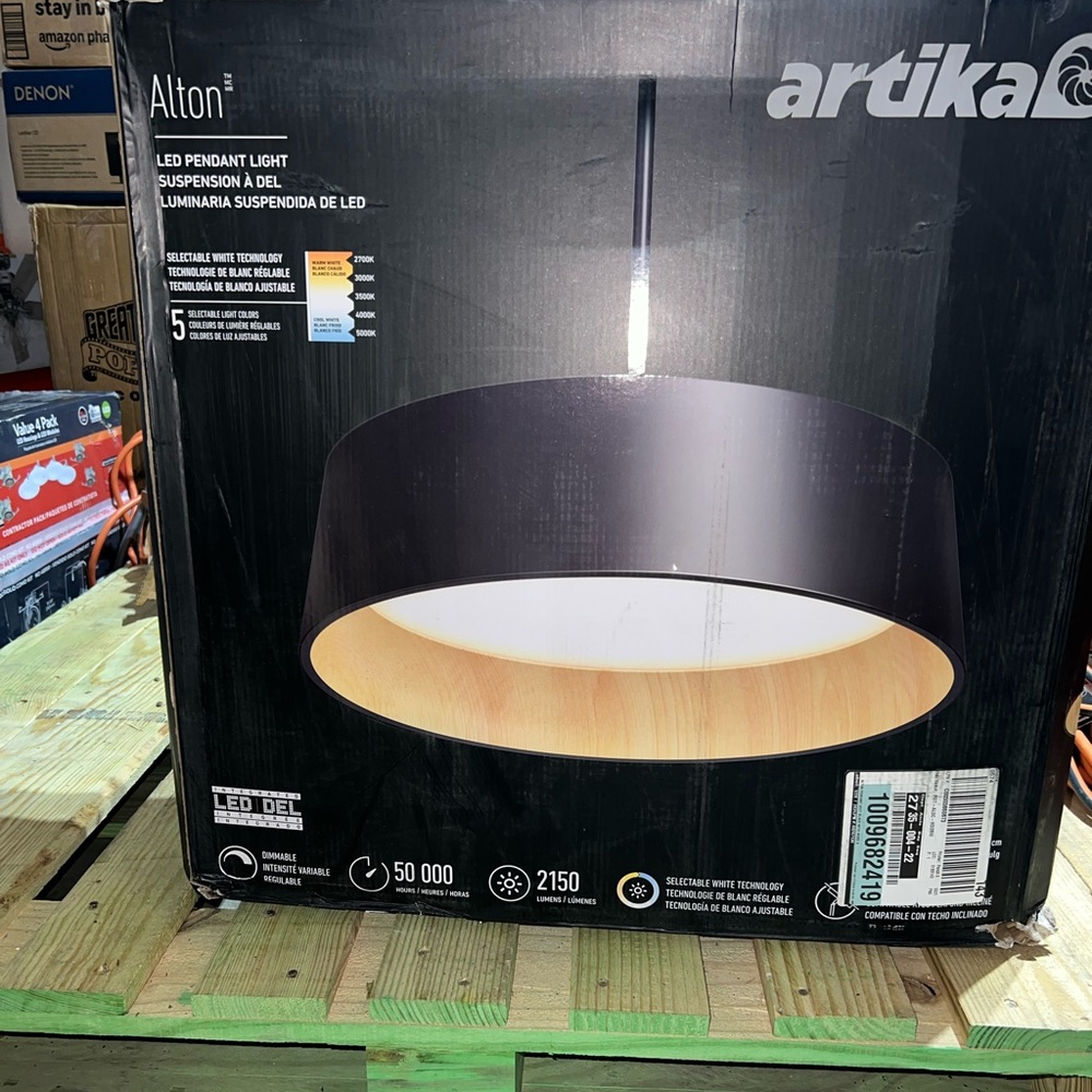 Black LED Pendant Light